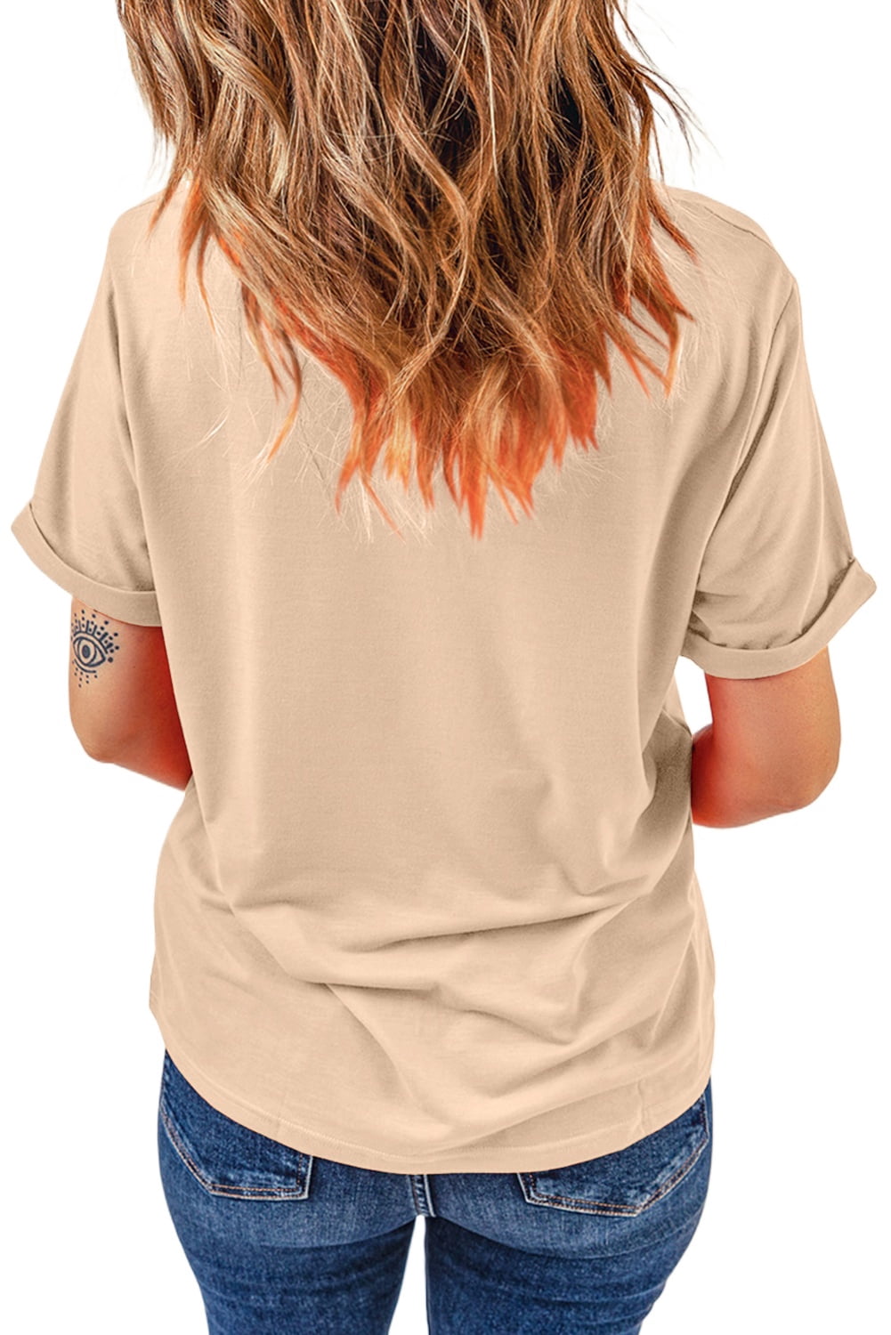 Women's Khaki Gallant Horses Printed Casual T-Shirt - Equestrian Style - [ZhiHiMeRi] | (US 20-22)2XL