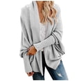 thumbnail image 1 of Women's Kimono Batwing Cable Cardigan Sweaters Open Front Knitted Slouchy Oversized Wrap Cardigan Sweater Outwear Coat, 1 of 6