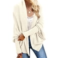 thumbnail image 1 of Women Kimono Batwing Cable Knitted Slouchy Oversized Wrap Cardigan Sweater, 1 of 4