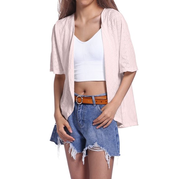 Women's Kimono Cardigan Lightweight Summer Cover Up Casual Boho Blouse Loose Beach Shawl Tops Solid Color Comfortable Stylish