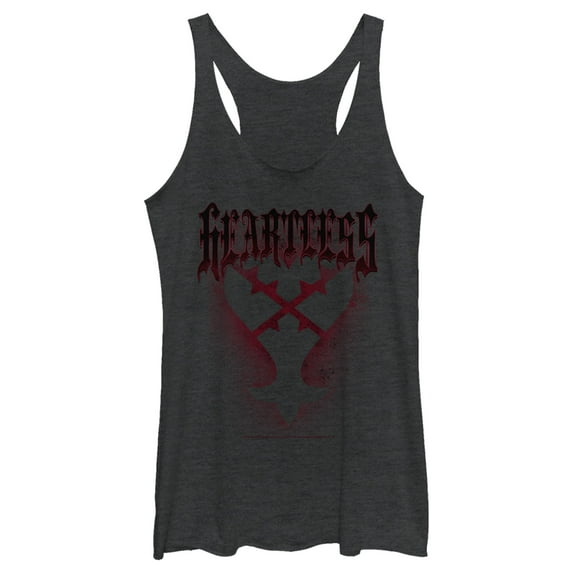 Women's Kingdom Hearts 1 Darkness From Within Racerback Tank Top Black Heather Large