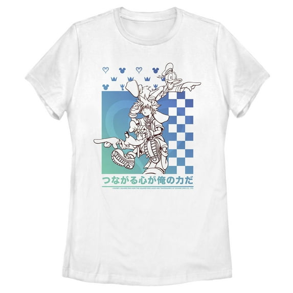 Women's Kingdom Hearts 1 Friendship Tower Graphic Tee White Medium