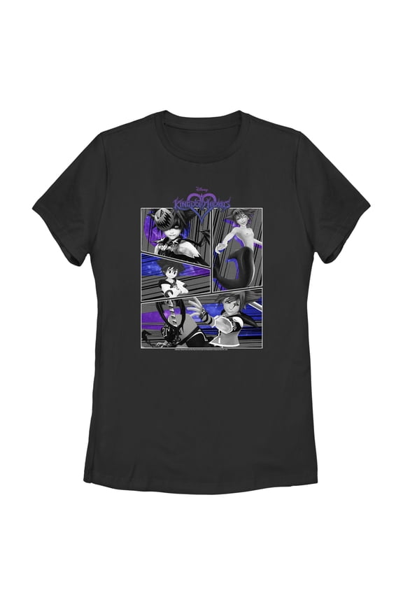 Women's Kingdom Hearts 1 Sora Different Styles Graphic Tee Black Medium