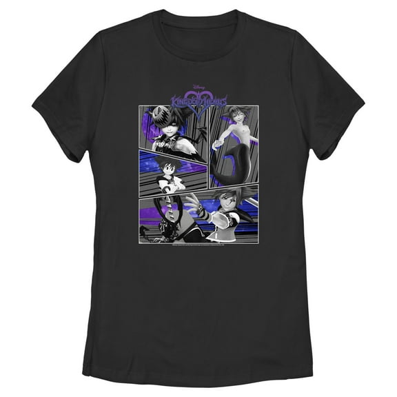 Women's Kingdom Hearts 1 Sora Different Styles  Graphic Tee Black Small