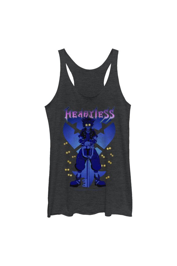 Women's Kingdom Hearts 3 Inner Shadows Racerback Tank Top Black Heather Large