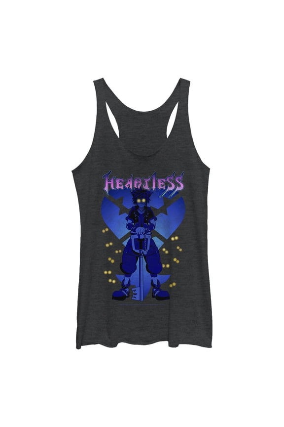 Women's Kingdom Hearts 3 Inner Shadows Racerback Tank Top Black Heather Medium