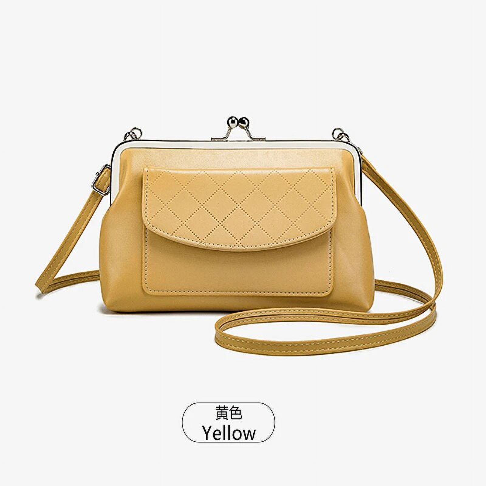 Women's Kiss Lock Crossbody Bag Handbag, with card slot and front ...