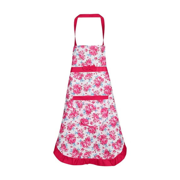 Women's Kitchen Floral Apron, With Pockets And Adjustable Waist Belt Waterproof, For Home Kitchen Restaurant Coffee Shop Hotel Use