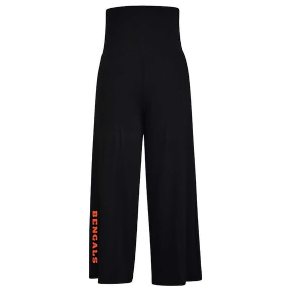 Women's Kiya Tomlin Black Cincinnati Bengals Culotte Lounge Pants