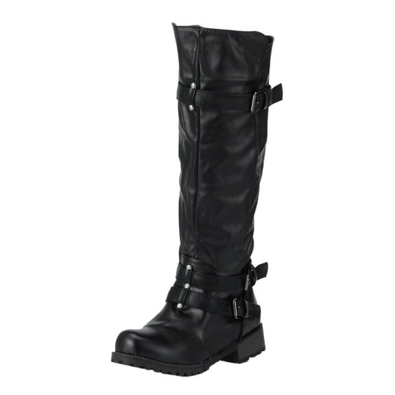 Women's Knee High Boots Retro Heel Booties Stylish Footwear for Women Footwear