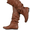 thumbnail image 1 of Women's Knee High Boots Winter Comfy Slip On Riding Boots Ladies Thigh High Flat Wide Mid Calf Boots, 1 of 4