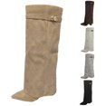 thumbnail image 1 of Women's Knee High Boots with Adjustable Buckle Strap Comfortable Heel for Fall Winter, 1 of 7