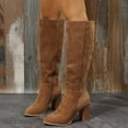 thumbnail image 1 of Women's Knee High Boots with Pointed Toe & Chunky Mid Heel, Perfect for autumn and winter, 1 of 11