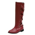 thumbnail image 1 of Women's Knee High Cowboy Boots with Buckle Roman Riding Boot - Ladies Thigh High Low Heel Boots, 1 of 5