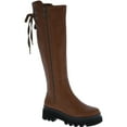 thumbnail image 1 of Women's Knee High Platform Boots Chunky Lug Sole Round Toe Side Zippers Riding Boot, 1 of 1