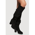 thumbnail image 1 of Women's Knee High Round Toe Block Heel Slouch Boots, 1 of 3