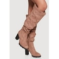 thumbnail image 1 of Women's Knee High Round Toe Block Heel Slouch Boots, 1 of 3