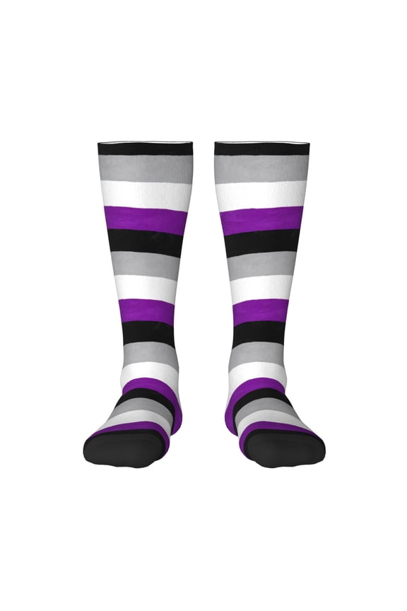 Women's Knee High Socks Asexuality Pride Flag Outdoor Casual Tube Socks