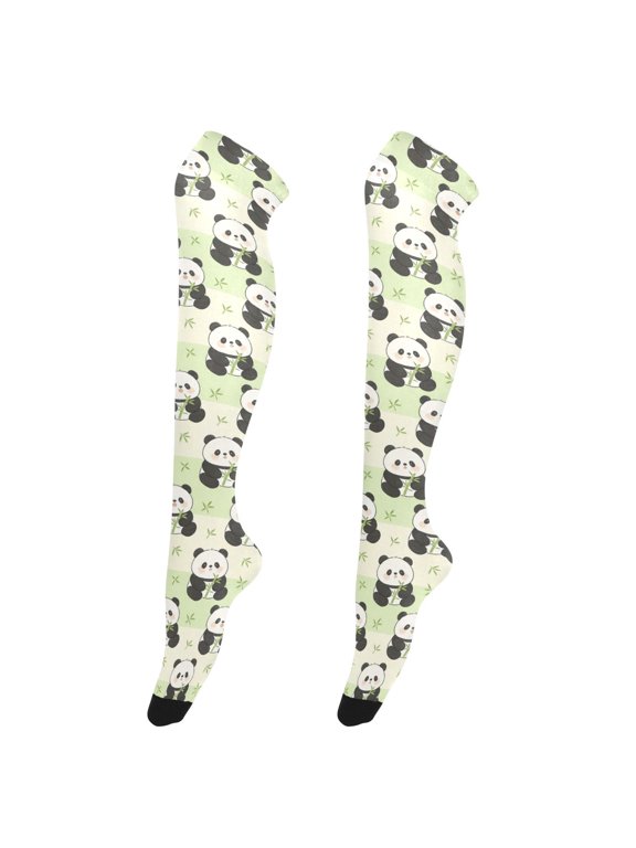 Women's Knee-High Socks Cute Panda High-Knee Stocking Suitable for Parties Home and Sports