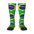 thumbnail image 1 of Women's Knee High Socks Flag Of Brazil Thermal Soft Knee Long Socks, 1 of 7
