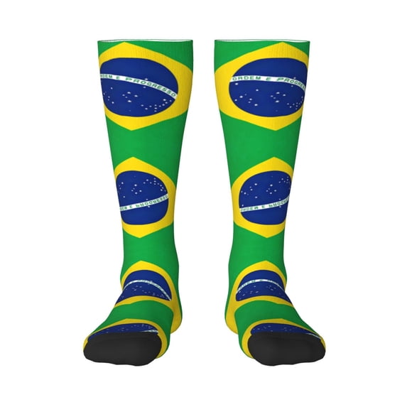 Women's Knee High Socks Flag Of Brazil Thermal Soft Knee Long Socks