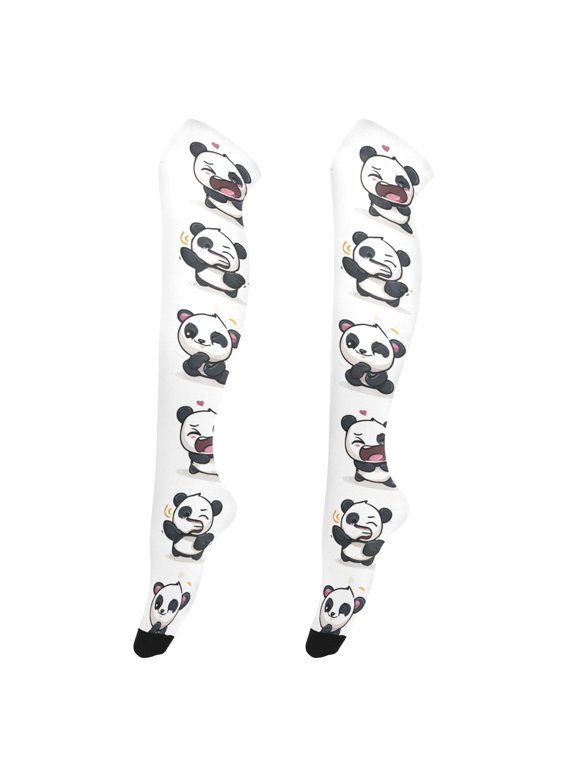 Women's Knee-High Socks Funny Panda High-Knee Stocking Suitable for Parties Home and Sports
