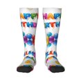 thumbnail image 1 of Women's Knee High Socks Happy Birthday Thermal Soft Knee Long Socks, 1 of 7