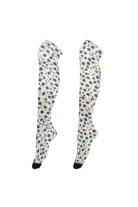 Women's Knee-High Socks Many Stars High-Knee Stocking Suitable for Parties Home and Sports