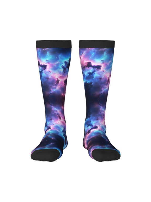 Women's Knee High Socks Outer Space Galaxy Thermal Soft Knee Long Socks