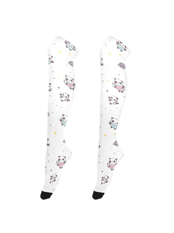 Women's Knee-High Socks Panda High-Knee Stocking Suitable for Parties Home and Sports