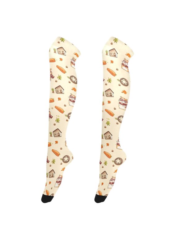 Women's Knee-High Socks Squirrel High-Knee Stocking Suitable for Parties Home and Sports