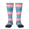 thumbnail image 1 of Women's Knee High Socks Transgender Pride Flag Outdoor Casual Tube Socks, 1 of 7