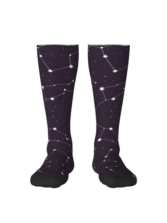 Women's Knee High Socks Universe Constellation Outdoor Casual Tube Socks