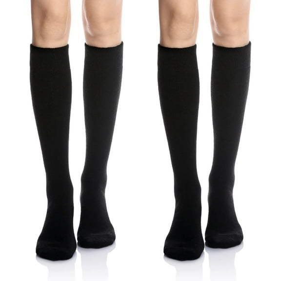 Women's Knee High Wool Socks Winter Thick Thermal Soft Comfy Over Knee Long High Socks 2 Pairs