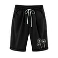 thumbnail image 1 of Women's Knee-Length Bermuda Casual Shorts with Elastic Waist Drawstring, 1 of 6