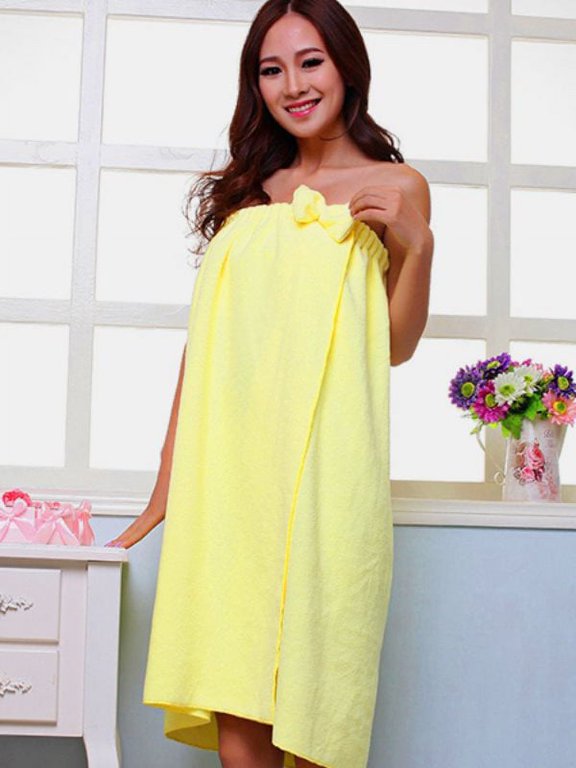 Women’s Knee Length Spa/Bath Body Wrap with Adjustable Closure