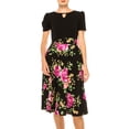 thumbnail image 1 of MOA COLLECTION Women's Knee-length Color Block Dress with Pockets, 1 of 6