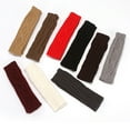 thumbnail image 1 of Women's Knit Arm Warmers Fingerless Gloves Thumb Hole Gloves Mittens for Typing Driving Cosplay, 1 of 8