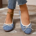 thumbnail image 1 of Women's Knit Ballet Flats, Casual Slip-On Breathable Round Toe Shoes with Low Heel for Everyday Walking and Indoor Outdoor Comfort, 1 of 8