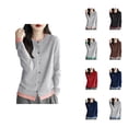 thumbnail image 1 of Women’s Knit Cardigan Fall Style Round Neck Layered For Casual Wear Comfortable Lightweight Fashionable Outerwear Cardigan Sweaters for Women, 1 of 2
