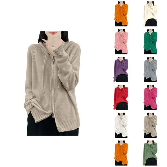 Women's Knit Cardigan With Hood Oversized Casual Sweater Soft Comfortable Long Sleeve Cozy Pullover For Fall Winter Cardigan Sweaters for Women