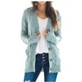thumbnail image 1 of Women's Knit Cardigans Coat Loose Slouchy Oversized Wrap Chunky Pocket Sweaters, 1 of 8