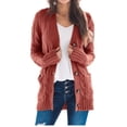 thumbnail image 1 of Women's Knit Cardigans Coat Loose Slouchy Oversized Wrap Chunky Pocket Sweaters, 1 of 9