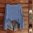 thumbnail image 1 of Women's Knit Crochet Pullover Sweater Top Round Neck Long Sleeve Casual Solid Graphic Hippie Clothes Loose Fit Fall Fashion 2025 | CSEONE,Gray XL, 1 of 9