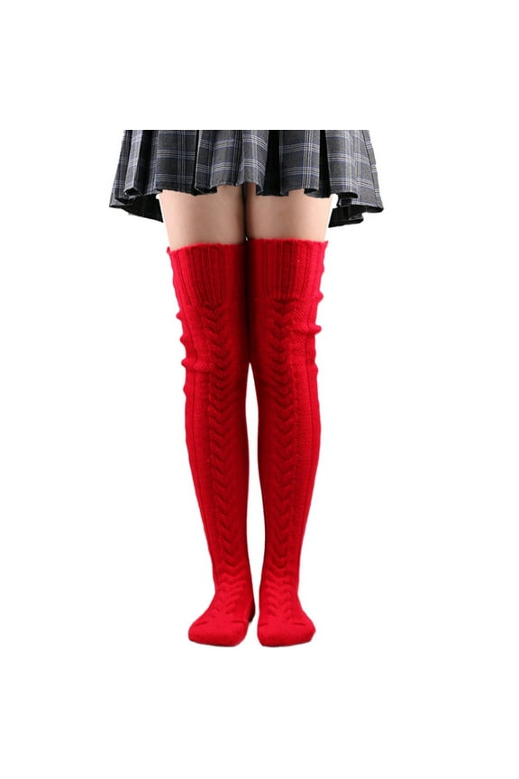 Women's Knit High Boots Socks Extra Long Winter Over The Knee Stockings Leggings Stocking for Junior Girls Womens Stockings Thigh High Large Stockings Christmas Stockings Garter Belt Mesh Stockings