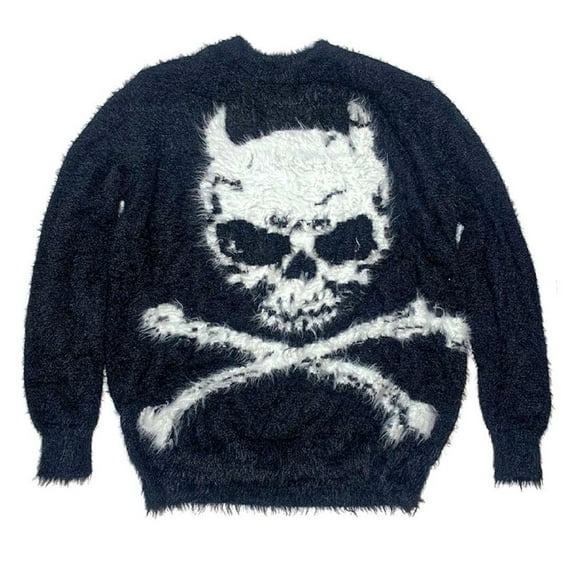 Women's Knit Jumper Tops Casual Crew Neck Sweater Lazy Style Skeleton Pattern Sweater Loose Soft Pullover Tops for Daily