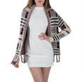 thumbnail image 1 of Women's Knit Plaid Cardigan, 1 of 5