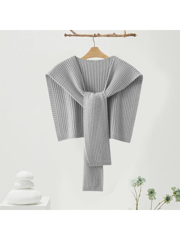 Women's Knit Poncho,2026 New Open Front Shawl Wrap Cape Cardigan,Soft Winter Scarf for Fall and Cold Weather,Cozy Outerwear for Women,Trendy Warm Cover Up Light Ashy