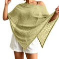 thumbnail image 1 of Women's Knit Poncho Cape Shawl, Lightweight Pullover Swimsuit Cover Up for Women, Solid Color Breathable Chiffon Feel Cape for Beach, Resort and Casual Daily Wear Yellow, 1 of 4