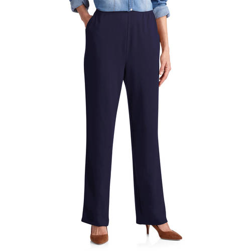 Women's Basic Knit Pull-On Pants Available in Regular and Petite - Walmart .com